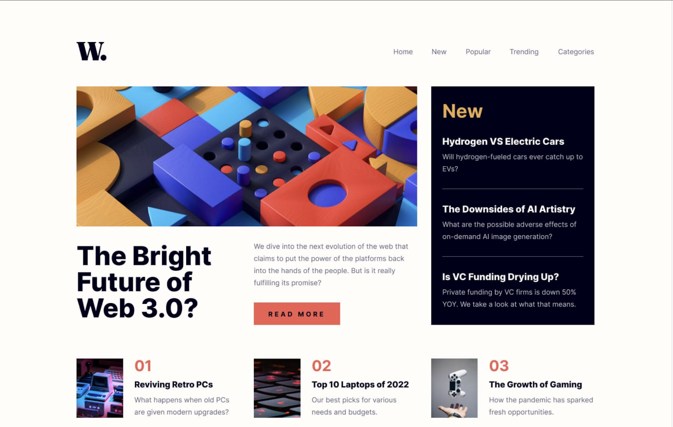 Screenshot of Article webpage